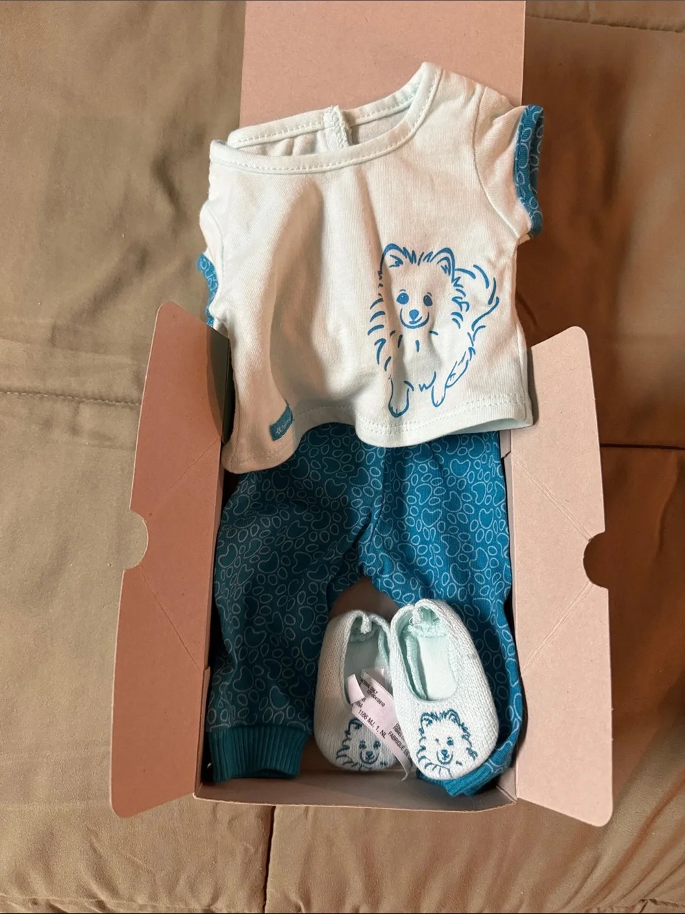American Girl  Pajama Set with Booties